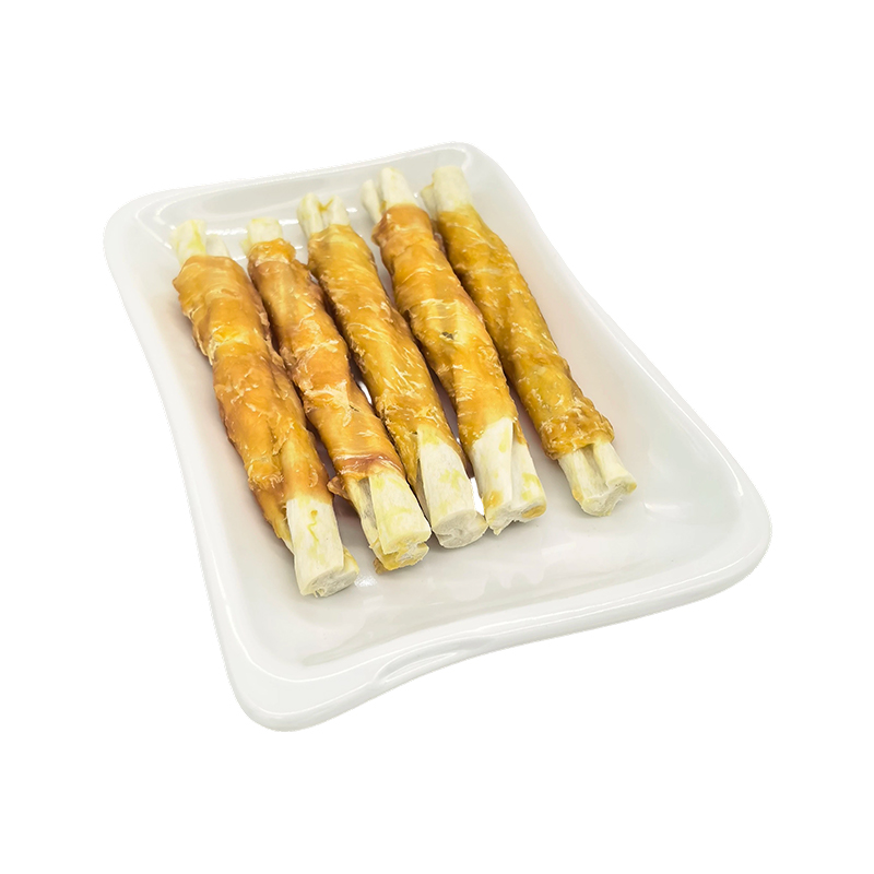 Pullus-Wrapped Collagen Retorta Sticks