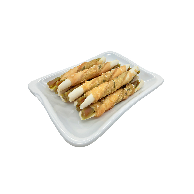 Chicken-Wrapped  Butterfly-Shaped Two-Tone Twisted Sticks  – Long Lasting Dog Chew Treats (12-12.5cm)