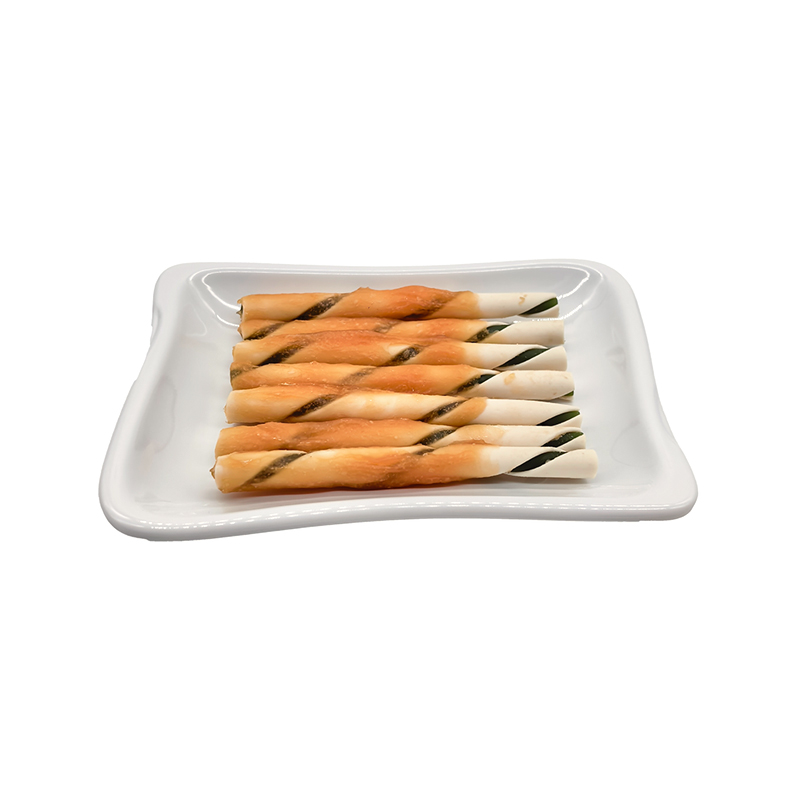 Two-Color Chicken Paste Rolled Dog Treat Stick
